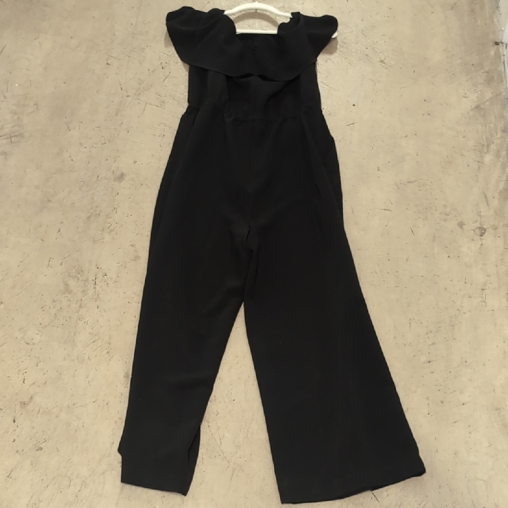 Ann‎ Taylor Womens Black Tieback Jumpsuit Chic Elegant Versatile Size 12T
